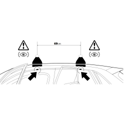 Nordrive SILENZIO BLACK EVOS LP C103 - bagażnik bazowy z niskimi stopami