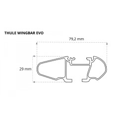 Thule WINGBAR EDGE BLACK - belka aluminiowa 77 cm