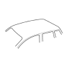 Thule EVO CLAMP 7105 - komplet stóp do kitów montowanych za rant dachu