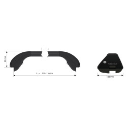 Nordrive SNAP STEEL IN-RAIL S-K10 - bagażnik na reling zintegrowany