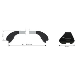 Nordrive SNAP ALU IN-RAIL S-K10 - bagażnik na reling zintegrowany