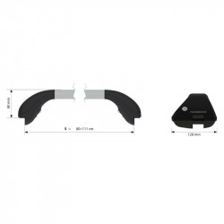 Nordrive SNAP ALU IN-RAIL L-K3 - bagażnik dedykowany na reling zintegrowany