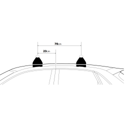 Nordrive SILENZIO EVOS LP C166 - bagażnik bazowy z niskimi stopami
