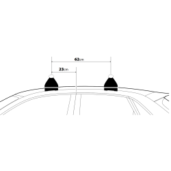 Nordrive SILENZIO EVOS LP C222 - bagażnik bazowy z niskimi stopami