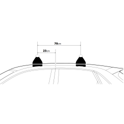 Nordrive SILENZIO BLACK EVOS LP C149 - bagażnik bazowy z niskimi stopami