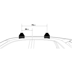 Nordrive SILENZIO EVOS LP C229 - bagażnik bazowy z niskimi stopami