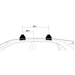 Nordrive SILENZIO EVOS LP C254 - bagażnik bazowy z niskimi stopami