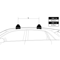 Nordrive SILENZIO EVOS LP C156 - bagażnik bazowy z niskimi stopami