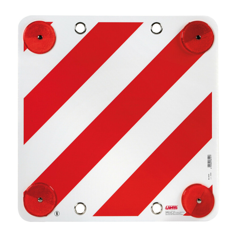 Lampa 66101 - tablica odblaskowa ostrzegawcza do kampera na tył auta 50x50 cm