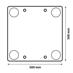 Lampa 66101 - tablica odblaskowa ostrzegawcza do kampera na tył auta 50x50 cm