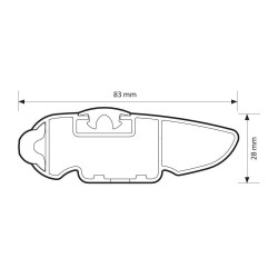 Nordrive SILENZIO CX BLACK - belka aluminiowa aerodynamiczna 64cm