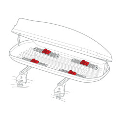 Nordrive QUICK-FIT - zestaw mocowań do boxa dachowego 1szt.