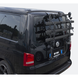 Menabo SHADOW BLACK - dedykowany bagażnik na tylną klapę do VW Caddy (IV) na 3 rowery