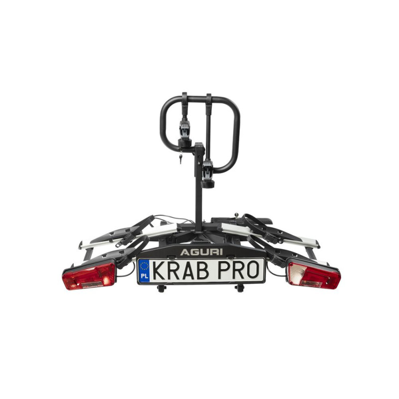 Aguri KRAB PRO 2 SILVER - bagażnik na hak 2 rowery składany
