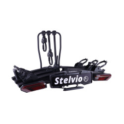 Taurus STELVIO 3 BLACK - bagażnik na hak 3 rowery składany, Swiatła LED