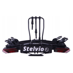 Taurus STELVIO 3 BLACK LED - bagażnik na hak 3 rowery składany, światła LED
