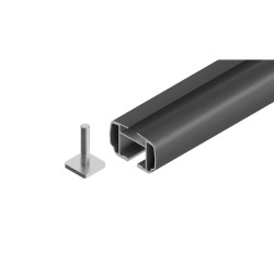 Nordrive HELIO BLACK IN-RAIL M - bagażnik aluminiowy na reling zintegrowany