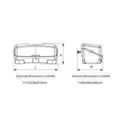 Nordrive ZAWA - box 300 litrów na platformę rowerową WAVE 3