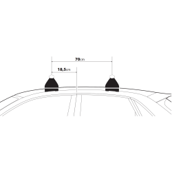 Nordrive SILENZIO EVOS LP C249 - bagażnik bazowy z niskimi stopami